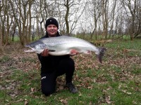 Årets største laks 2018 Preben Nielsen. Laks på 105 cm 12.5 kg