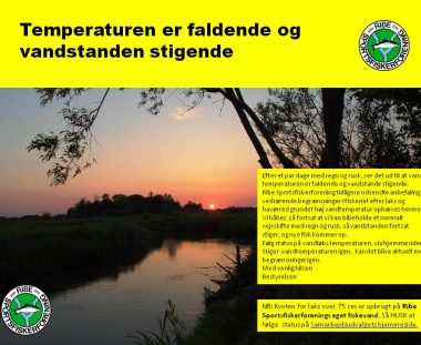 Temperaturen er faldende og vandstanden stigende