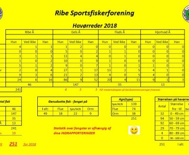 Fangststatistik for havørreder 2018