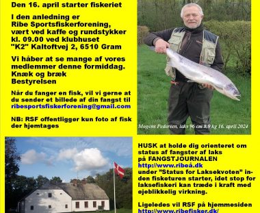 Ribe Sportsfiskerforening sæsonstart 16. april 2025